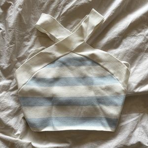 Aritzia SCULPT KNIT CRISS CROSS ESPACE/FLUID BLUE